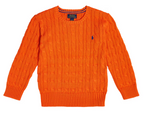 Polo Ralph Lauren Kids  Orange Cable Knit Jumper