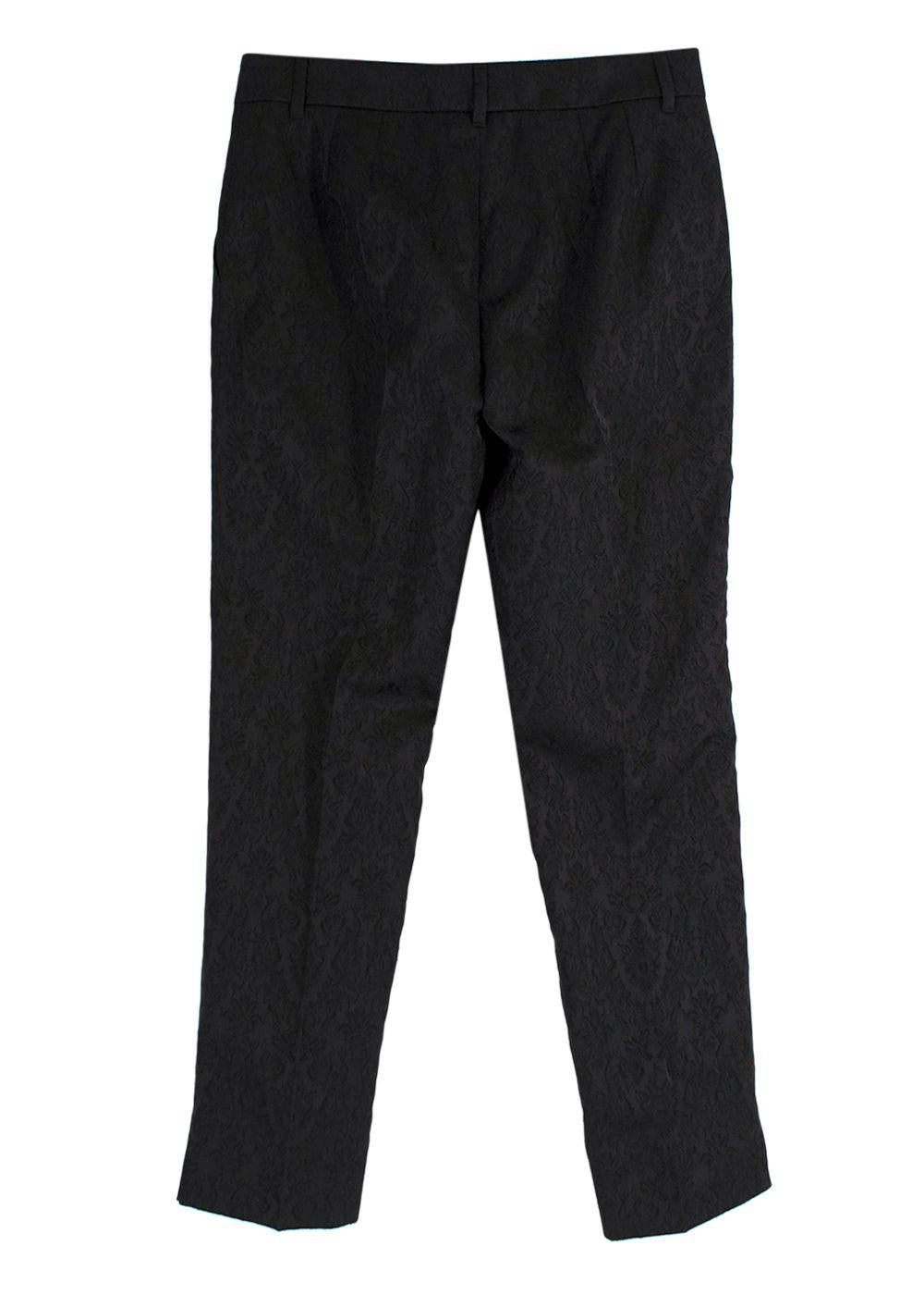 Black Jacquard Trousers