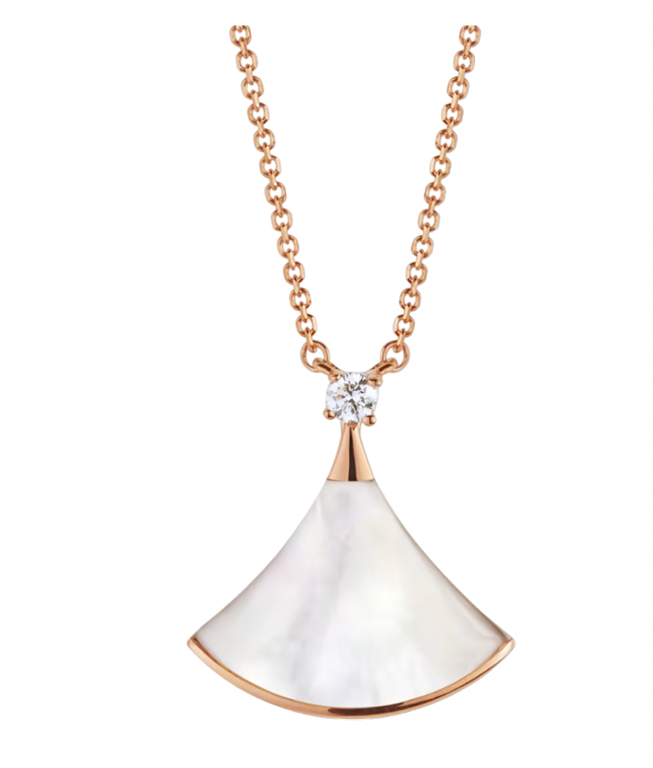 Diva's Dream Mother Of Pearl/Rose Gold Necklace