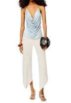 white Asymmetric-Hem Jean