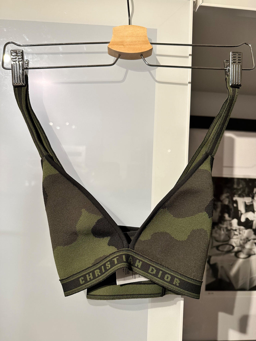 Dior Khaki Camo Print Bralette