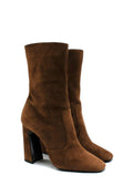 Saint Laurent Brown Suede Ankle Boots