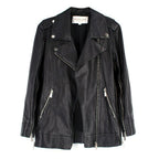 Michael Kors Collection Black Leather Biker Jacket