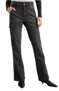 Paige Grey Dion High Rise Flared Cargo Jeans