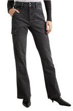 Paige Grey Dion High Rise Flared Cargo Jeans