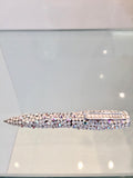 Ambrosia White Silver Iridescent Swarovski Crystal Ball Point Pen