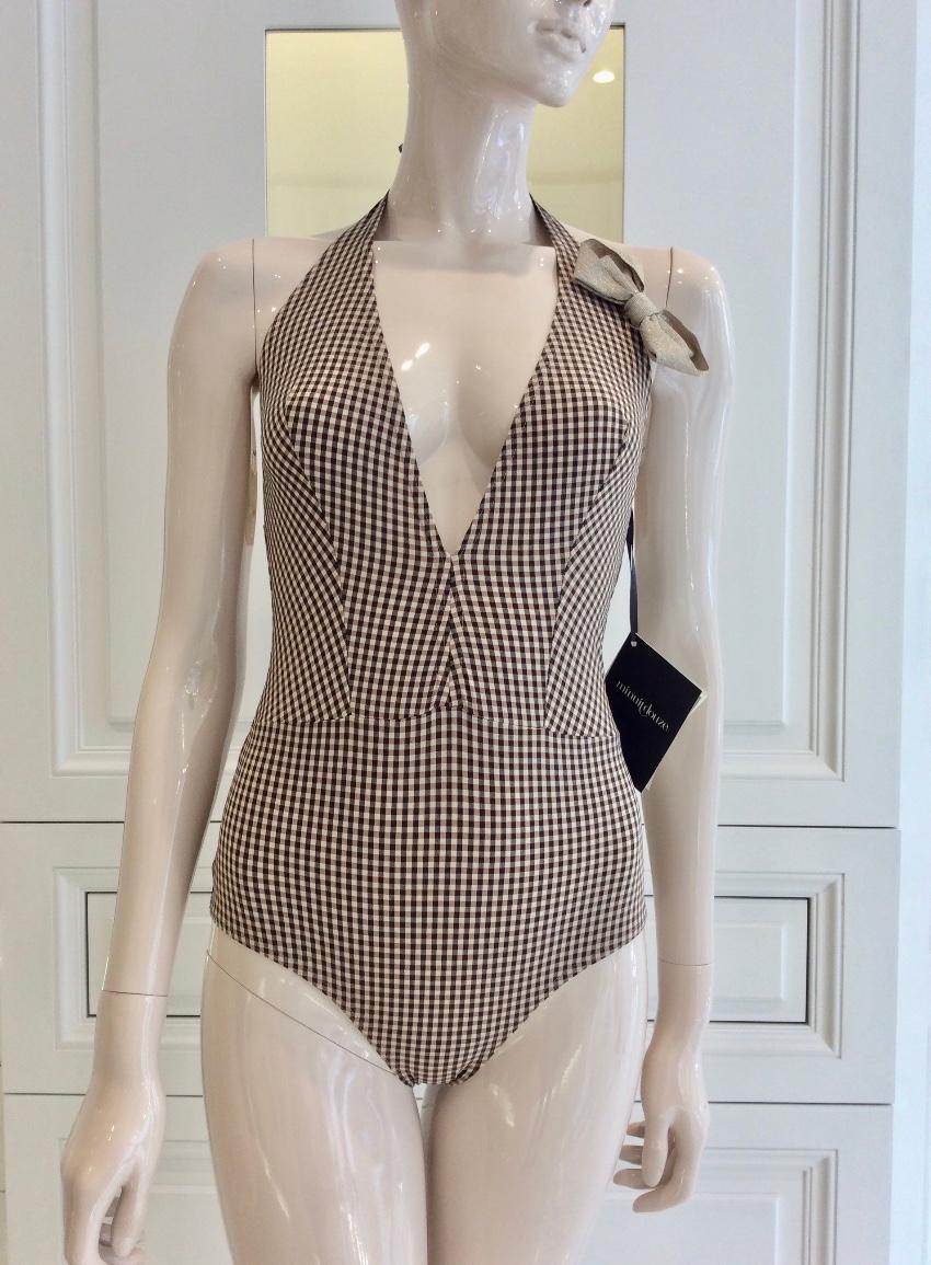 Minuit Douze Iridescent Gingham One-Piece Swimsuit