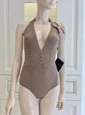 Minuit Douze Iridescent Gingham One-Piece Swimsuit