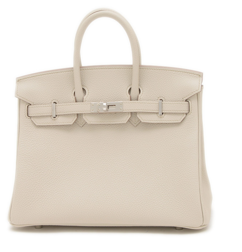 Hermès Cream Birkin 25 in Taurillon Clemence