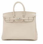 Hermès Cream Birkin 25 in Taurillon Clemence