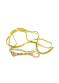 Bottega Veneta Lime Green Twisted Buckle Double Strap Belt