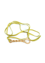 Bottega Veneta Lime Green Twisted Buckle Double Strap Belt