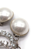Alessandra Rich Crystal Heart Oversized Clip On Earrings