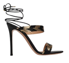 Ginavito Rossi Black Suni Lace Up Heels