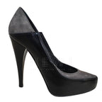Barbara Bui Black & Grey Suede & Leather Pumps