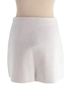 Maje Cream Tweed Skirt with Contrast Trim Detail