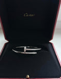 White Gold Diamond Set Juste Un Clou Bracelet