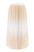 Peserico Cream Ombre Pleated Midi Skirt