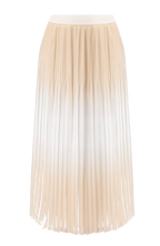 Peserico Cream Ombre Pleated Midi Skirt