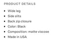 Cushnie Et Ochs Black Tuxedo Split Wide Leg Pants