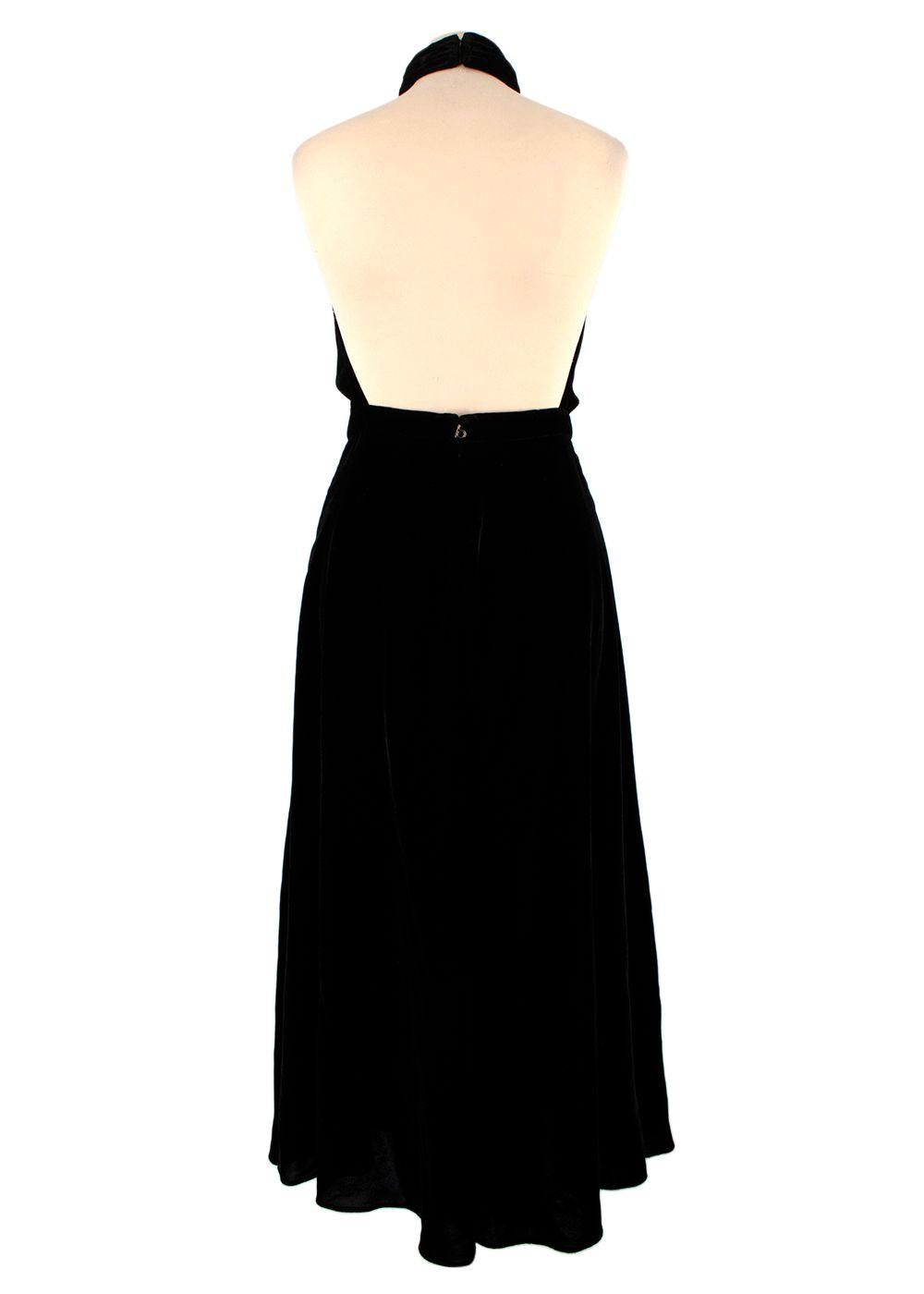 Raquel Diniz Black Velvet Giovanna Midi Dress