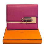 Hermes Magnolia Mysore Goatskin Verrou Clutch PHW