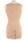 Aya Muse Beige Ribbed Tank Top