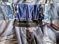 Blue Cotton A-Line Skirt