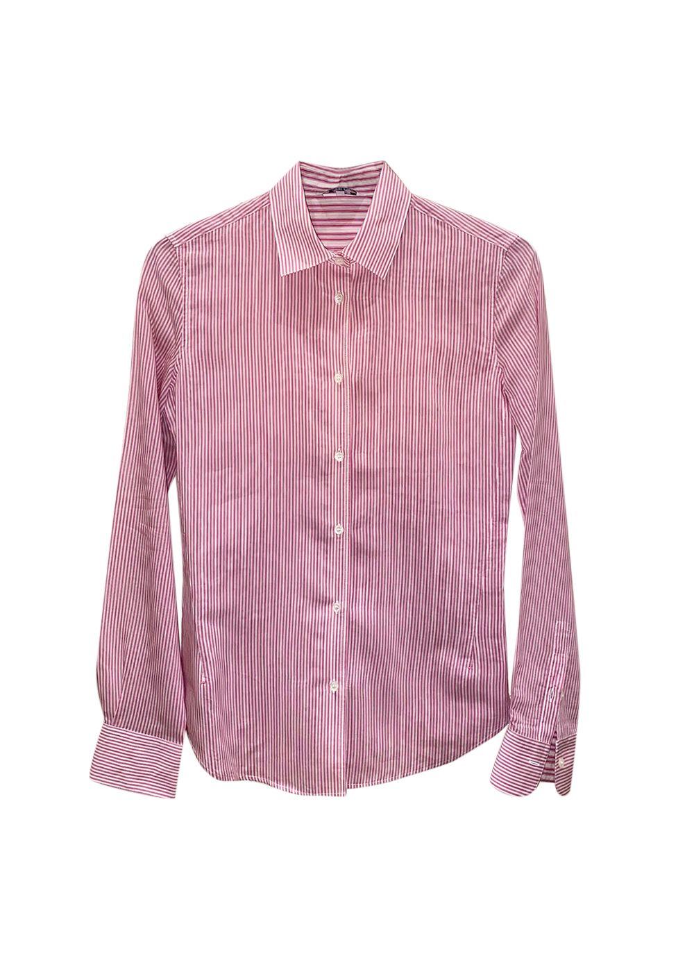 Pink Striped Silk Cotton Shirt