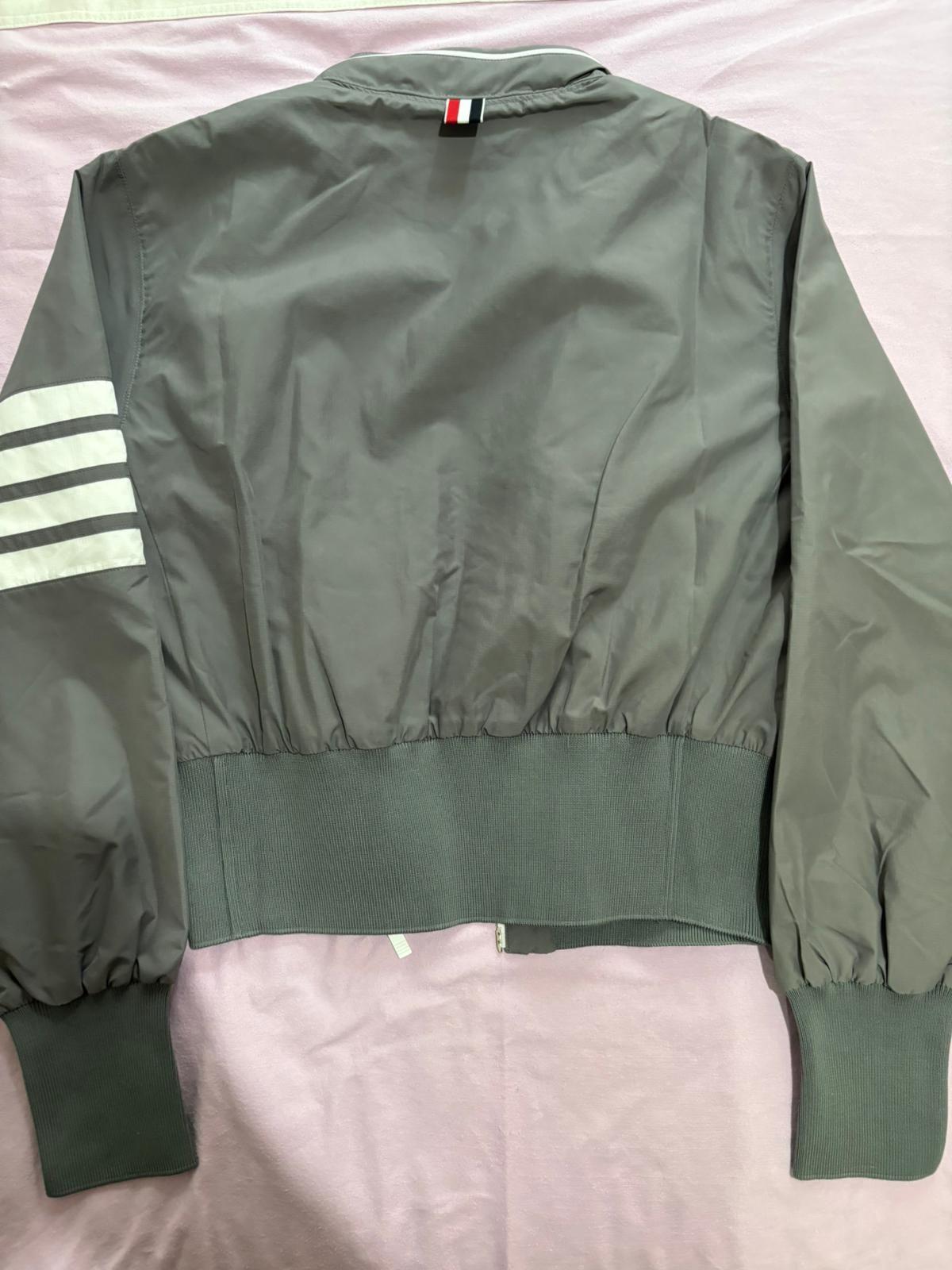 Thom Browne Grey Ripstop Bomber Jacket