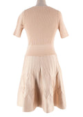 Sandro Neutral Beige Texturiertes Jacquard-kleid Dress