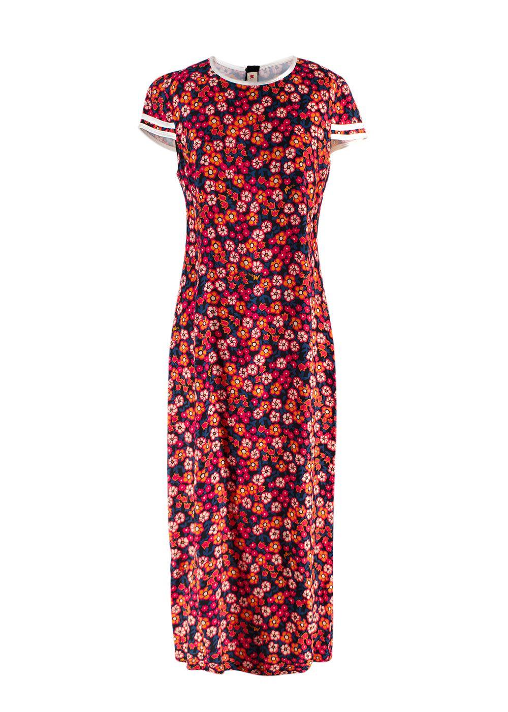 Marni Floral Dress with Cap Sleeves
