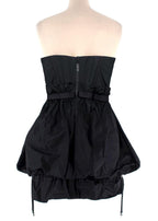 Dior Black Corset Bubble Hem Silk Mini Dress