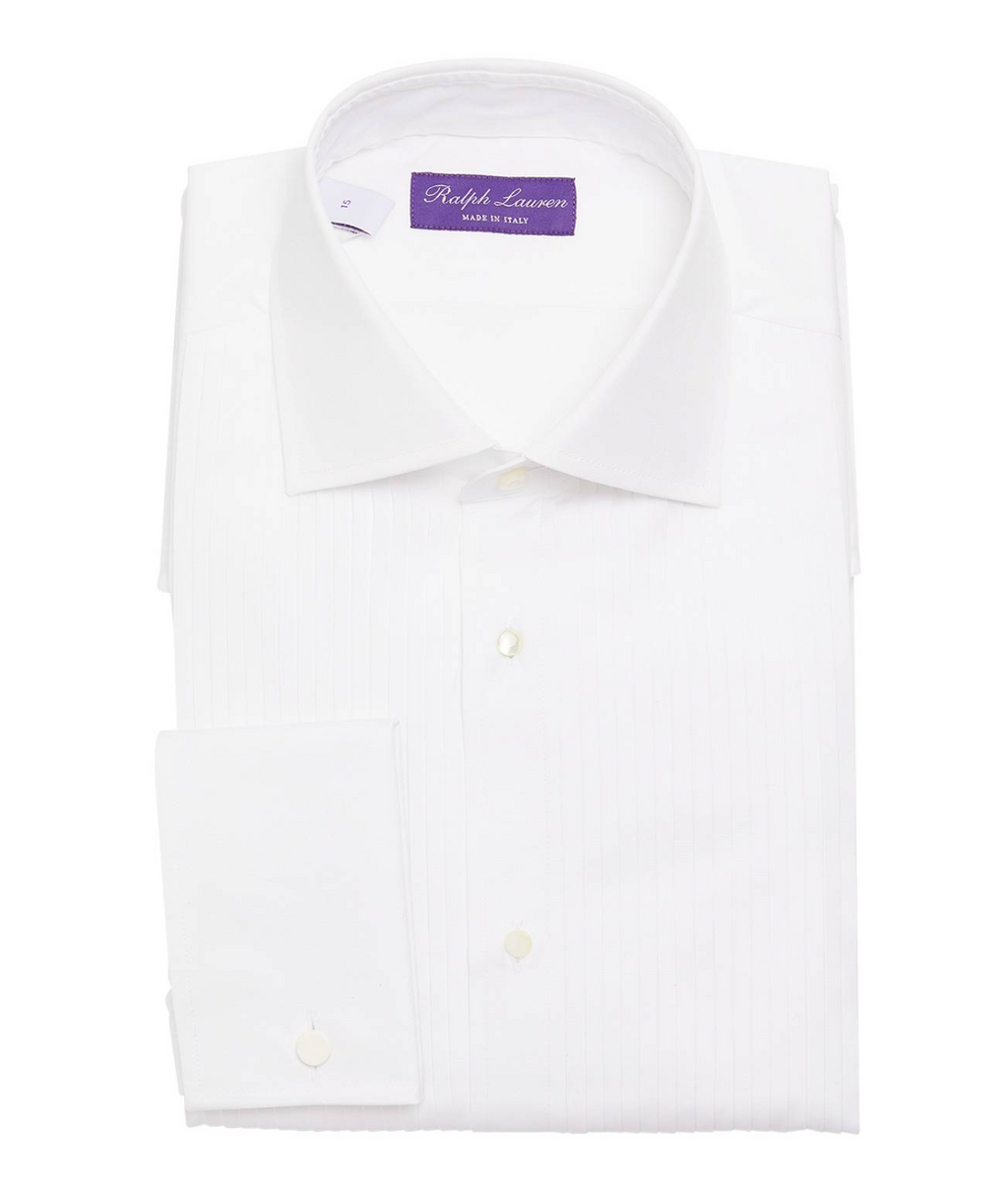 Ralph Lauren Purple Label Pleated Tuxedo Shirt