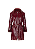 Burgundy Tuscan Lamskin Fusun Shearling Coat
