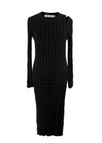Proenza Schouler Black Ribbed Cut Out Bodycon Dress