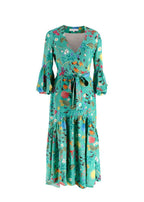 Borgo de Nor 100% Silk Floral-Print Midi Dress