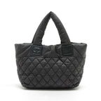 Coco Cocoon Black Nylon Quilted Tote Bag