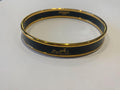 Slim Black Enamel Bangle