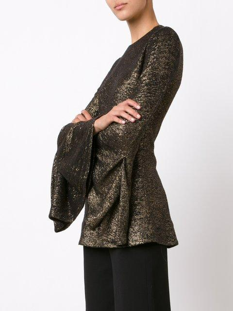 Ellery Flute Sleeve Inception Black/Gold Top