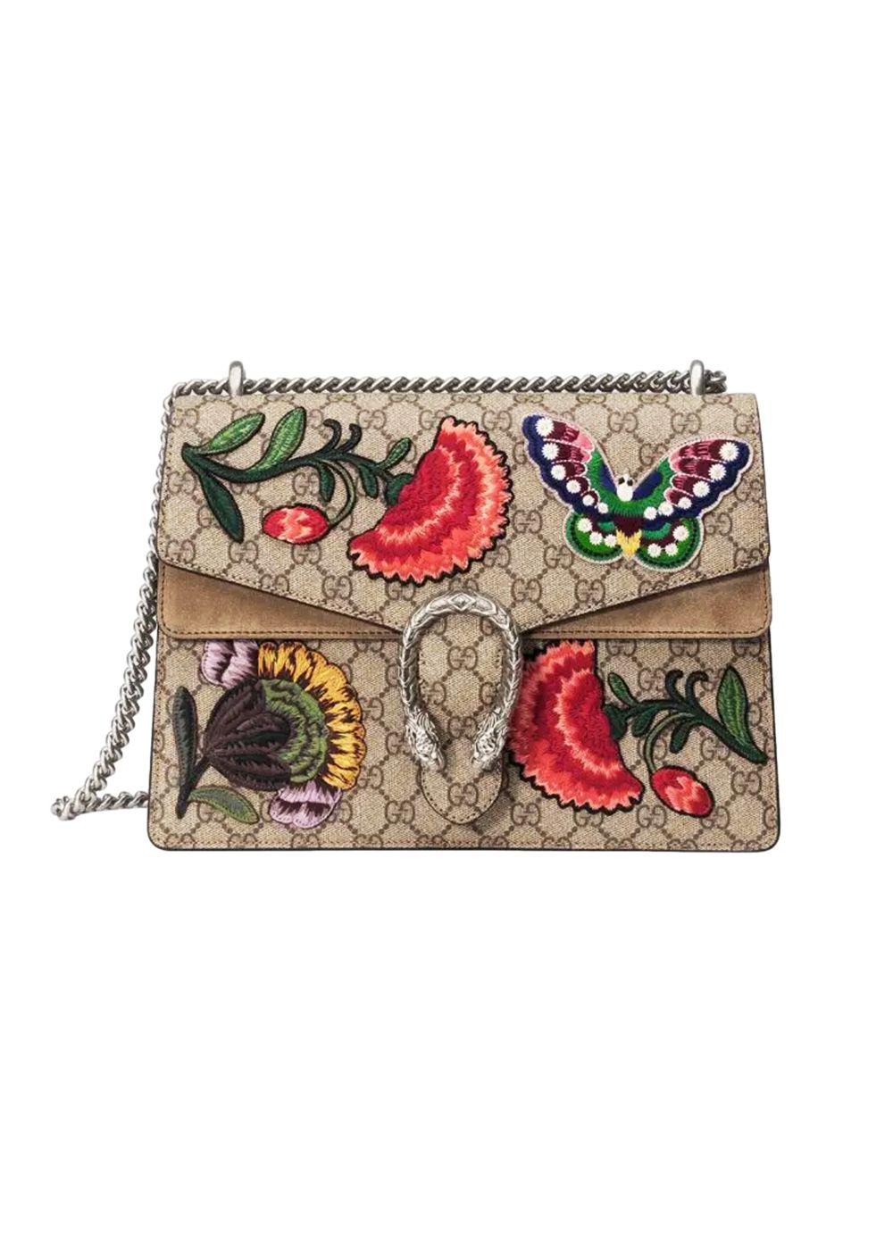 GG Supreme Embroidered Medium Dionysus Shoulder Bag
