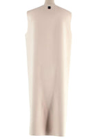 Carolina Herrera Beige Sleeveless Longline Wool Gilet