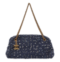Blue Tweed Mademoiselle Shoulder Bag