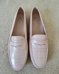 Crocodile Embossed Pink Gommino Driving Shoes