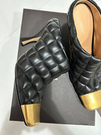 Bottega Veneta Black Quilted Leather Mules
