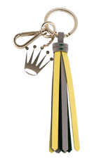 Rolex Yellow Leather Crown Tassel Keychain