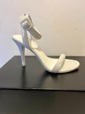 Antonia White Python Embossed Sandals