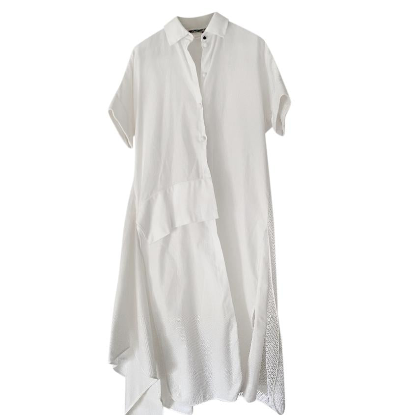 Lena Lumelsky White Cotton Demi Shirt Dress