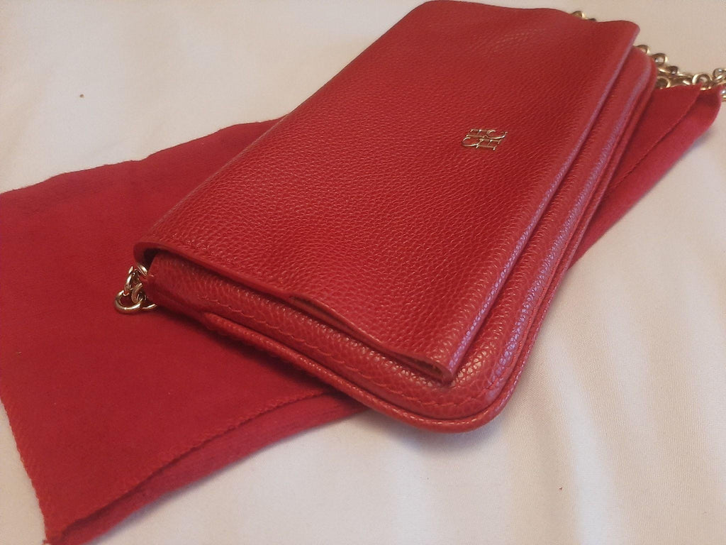 Red leather bag