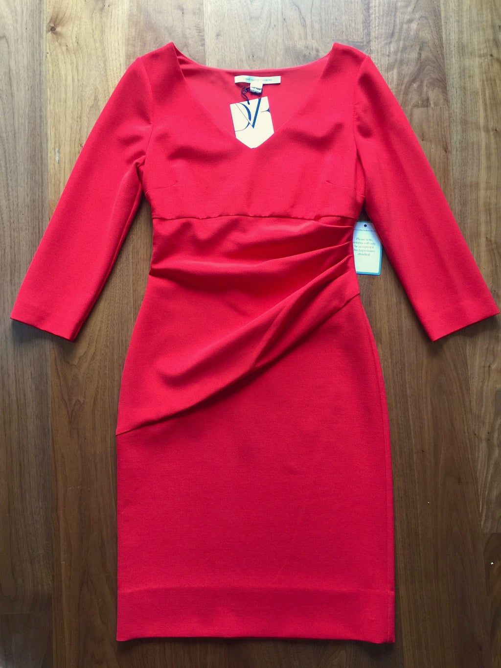 Red Bias Cut Bevin Dress